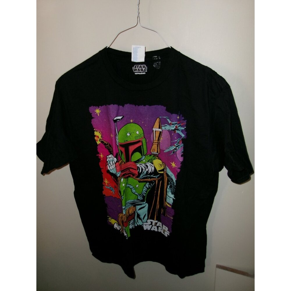 Star Wars Boba Fett Long Sleeve T-Shirt Size L Black